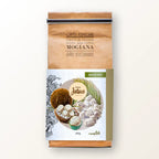 Pacote de café especial Bala de Coco da Fazenda Jotacê com ilustração de cocos e balas de coco, apresentado sobre fundo neutro, embalagem de 250g.