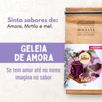 Café Especial Geleia de Amora da Fazenda Jotacê, embalagem de 250g, com notas sensoriais de amora, mirtilo e mel. Um café com corpo licoroso e finalização doce e persistente.