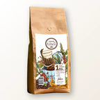 Pacote de 1Kg do Café Naturalmente Doce Kawá Caramelo com um fundo branco